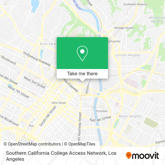 Southern California College Access Network map