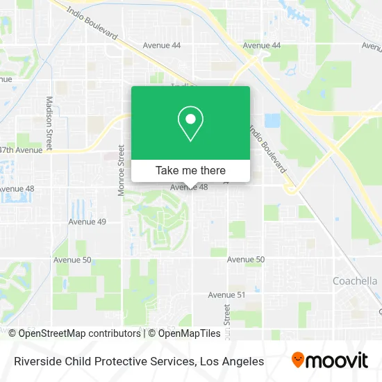 Riverside Child Protective Services map