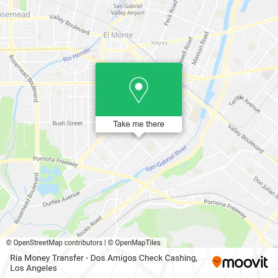 Ria Money Transfer - Dos Amigos Check Cashing map