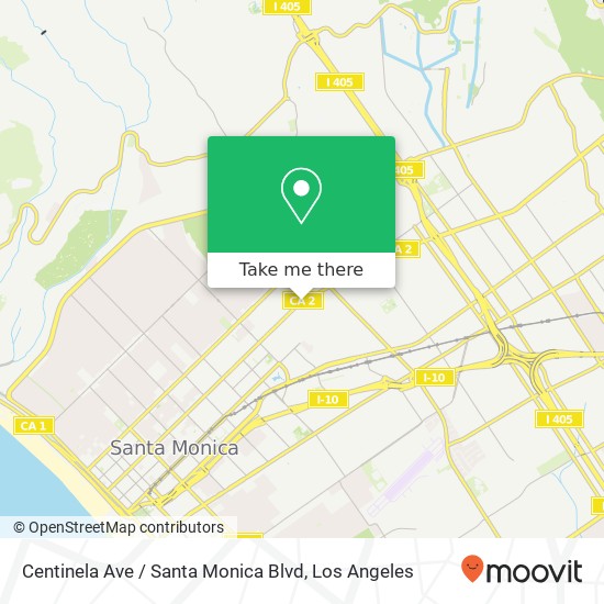 Mapa de Centinela Ave / Santa Monica Blvd