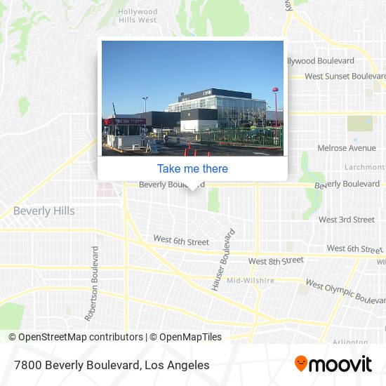 Mapa de 7800 Beverly Boulevard
