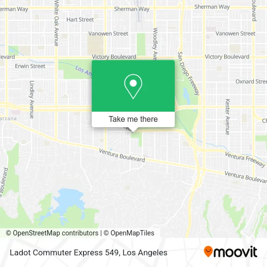 Mapa de Ladot Commuter Express 549
