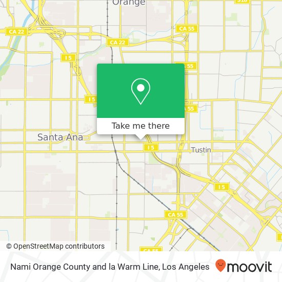 Nami Orange County and la Warm Line map