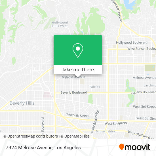 7924 Melrose Avenue map