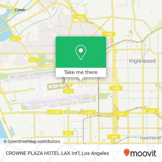 Mapa de CROWNE PLAZA HOTEL-LAX Int'l