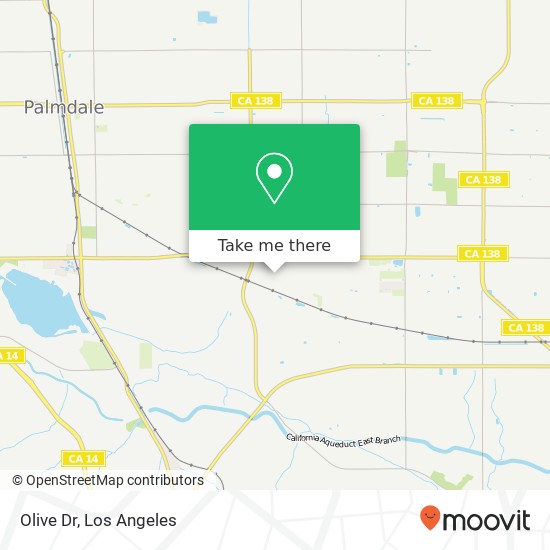 Olive Dr map