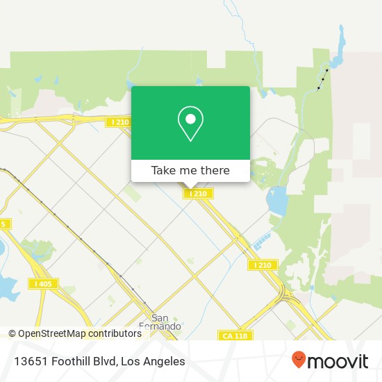 13651 Foothill Blvd map