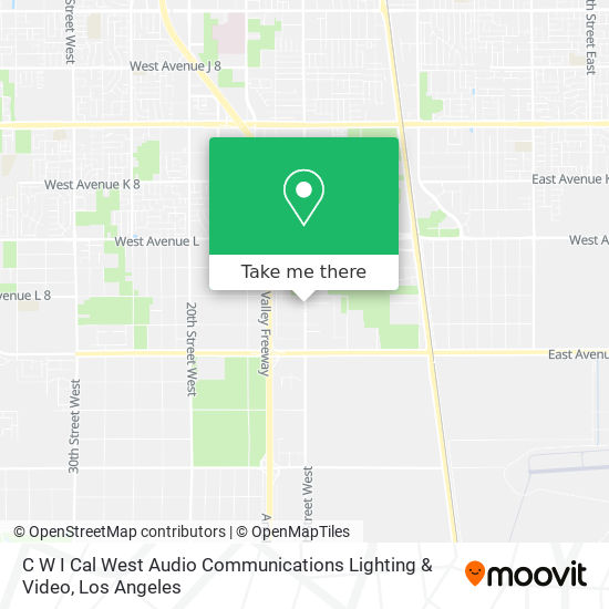 Mapa de C W I Cal West Audio Communications Lighting & Video