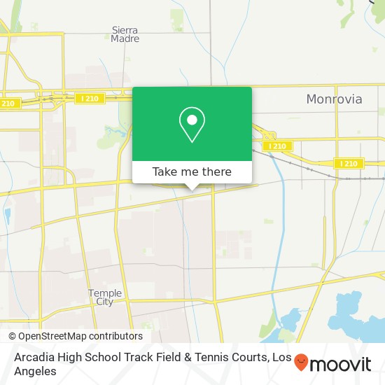 Arcadia High School Track Field & Tennis Courts map