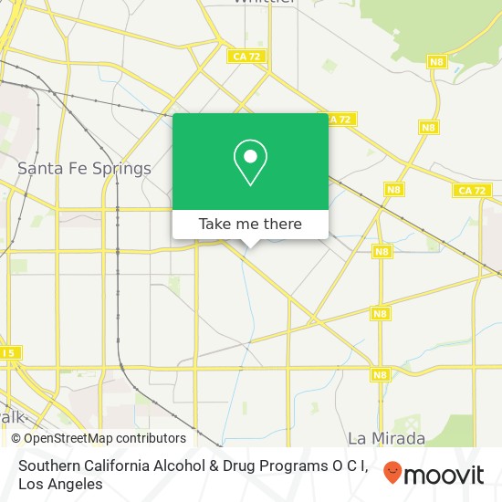 Southern California Alcohol & Drug Programs O C I map
