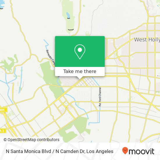 Mapa de N Santa Monica Blvd / N Camden Dr