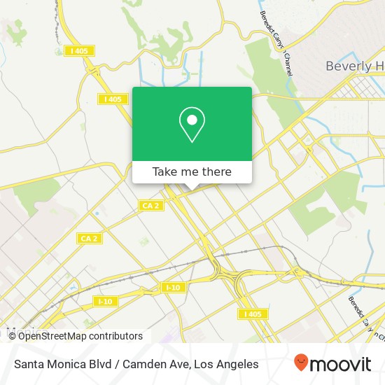 Mapa de Santa Monica Blvd / Camden Ave