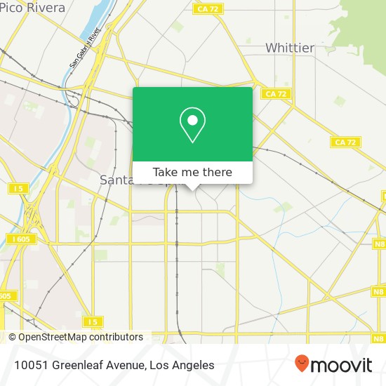 Mapa de 10051 Greenleaf Avenue