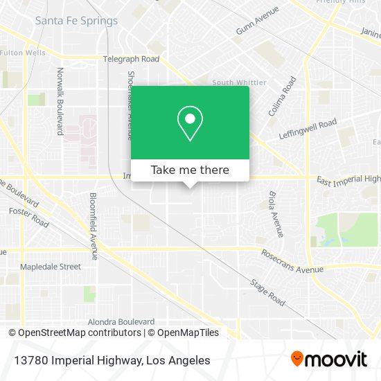 13780 Imperial Highway map