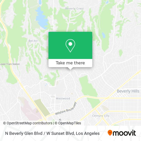 N Beverly Glen Blvd / W Sunset Blvd map