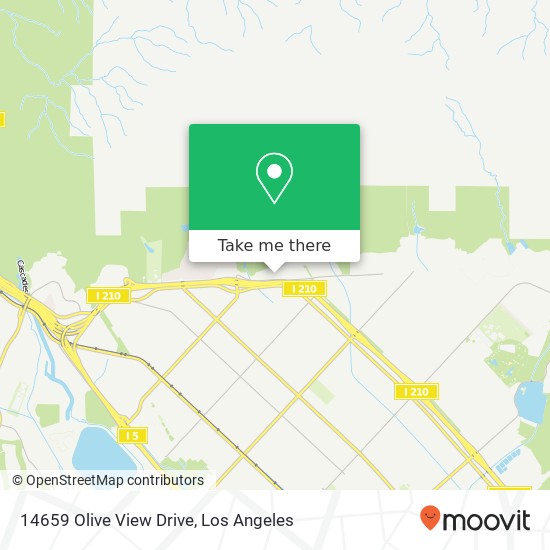 14659 Olive View Drive map