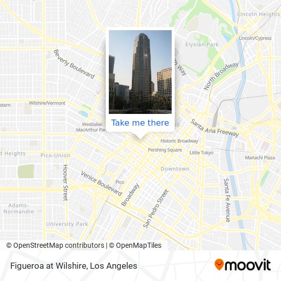 Figueroa at Wilshire map