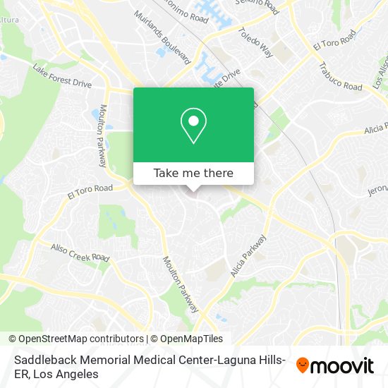 Mapa de Saddleback Memorial Medical Center-Laguna Hills-ER