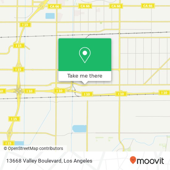 13668 Valley Boulevard map