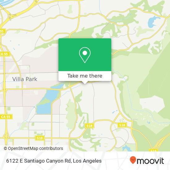 Mapa de 6122 E Santiago Canyon Rd