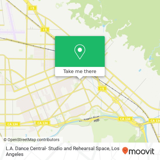 L.A. Dance Central- Studio and Rehearsal Space map