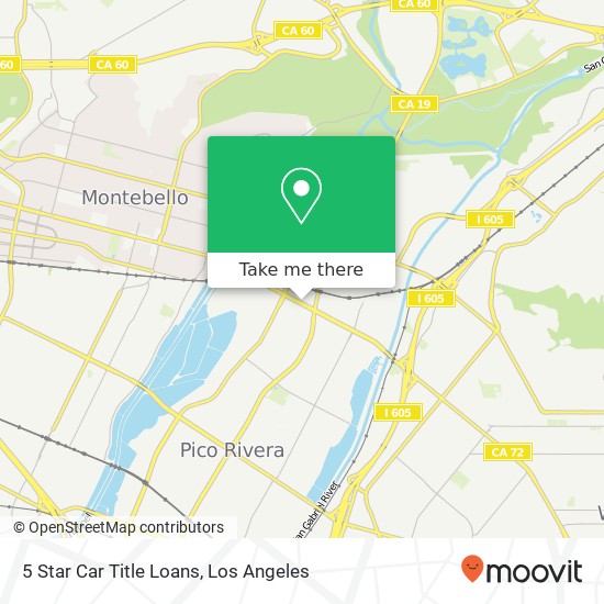 Mapa de 5 Star Car Title Loans