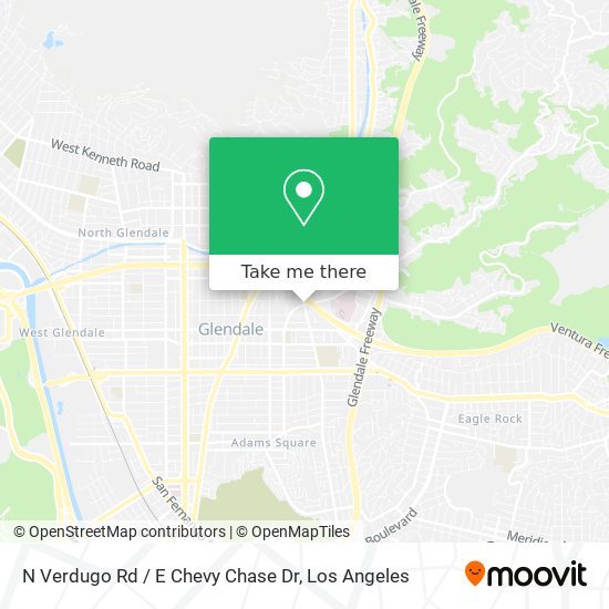 N Verdugo Rd / E Chevy Chase Dr map