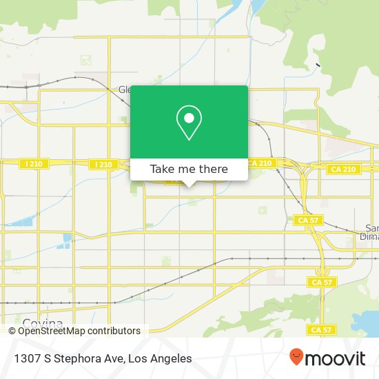 Mapa de 1307 S Stephora Ave
