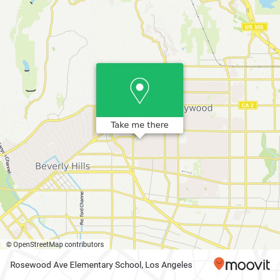 Rosewood Ave Elementary School map