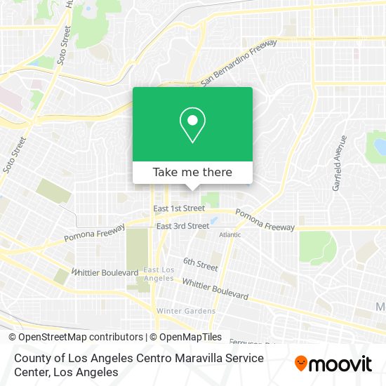 Mapa de County of Los Angeles Centro Maravilla Service Center