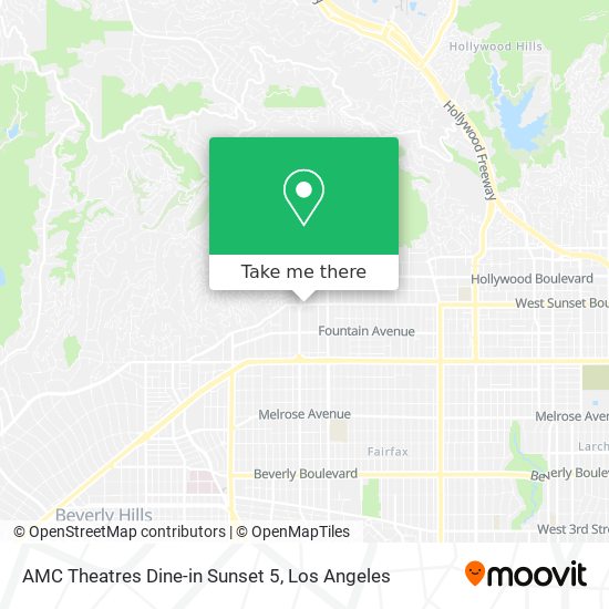 Mapa de AMC Theatres Dine-in Sunset 5