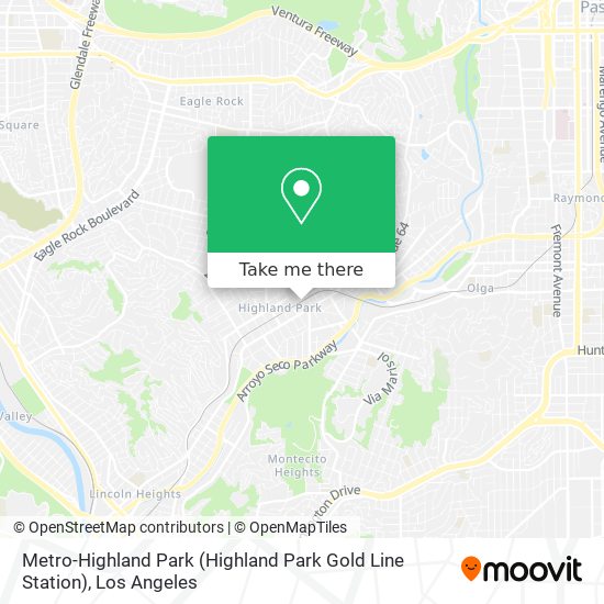Metro-Highland Park (Highland Park Gold Line Station) map