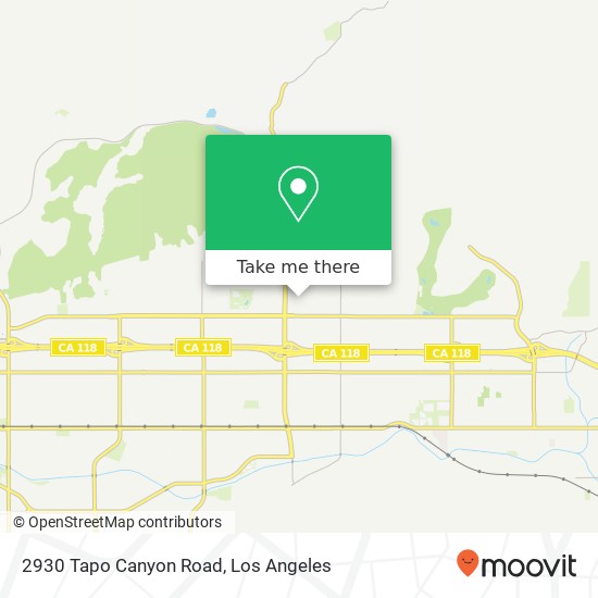 Mapa de 2930 Tapo Canyon Road