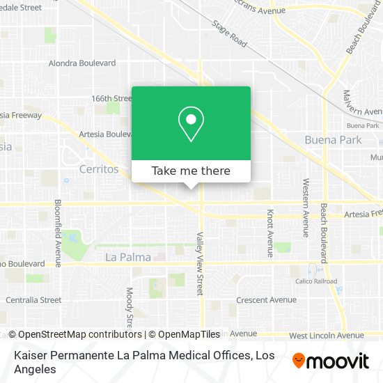 Mapa de Kaiser Permanente La Palma Medical Offices