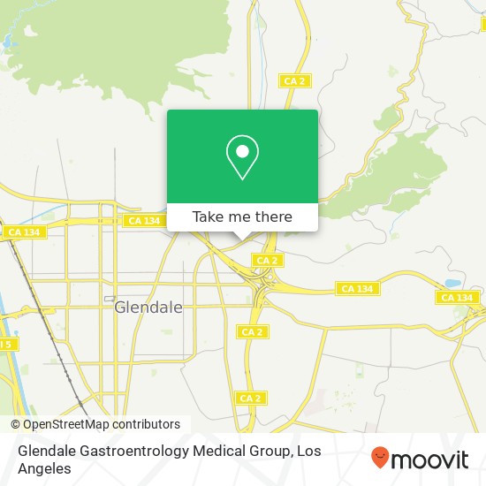 Glendale Gastroentrology Medical Group map