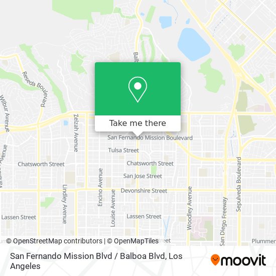 Mapa de San Fernando Mission Blvd / Balboa Blvd