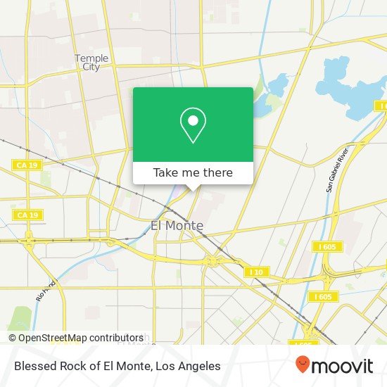 Blessed Rock of El Monte map