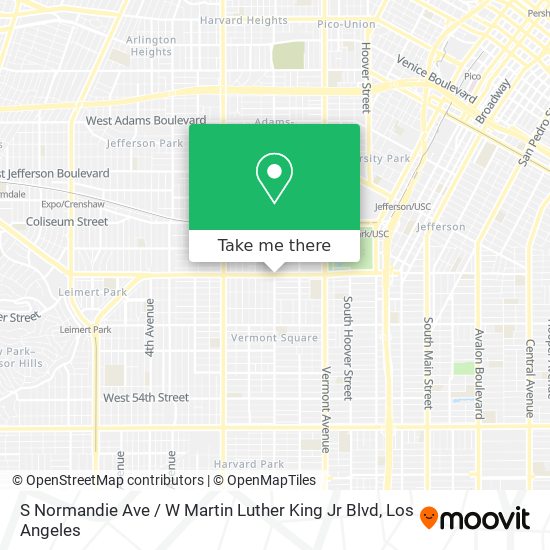 Mapa de S Normandie Ave / W Martin Luther King Jr Blvd