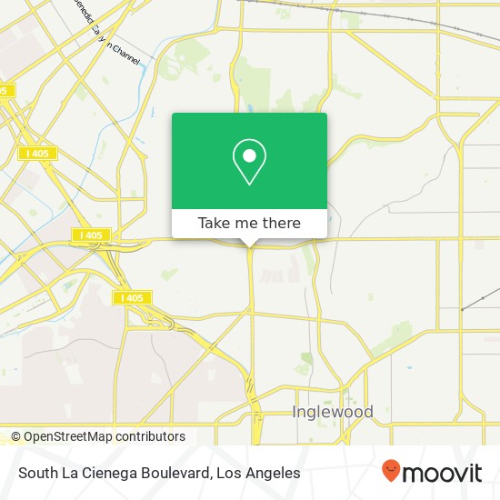 South La Cienega Boulevard map