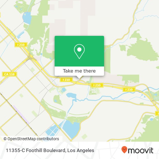 Mapa de 11355-C Foothill Boulevard