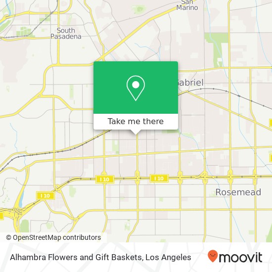 Mapa de Alhambra Flowers and Gift Baskets