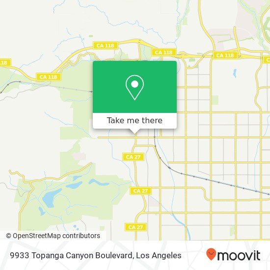 Mapa de 9933 Topanga Canyon Boulevard