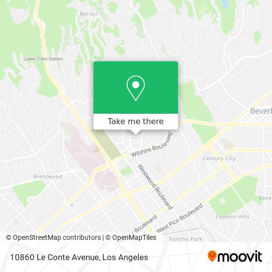 Mapa de 10860 Le Conte Avenue