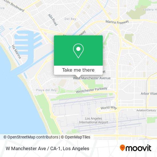 Mapa de W Manchester Ave / CA-1