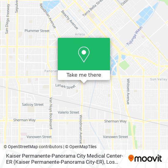 Mapa de Kaiser Permanente-Panorama City Medical Center-ER (Kaiser Permanente-Panorama City-ER)