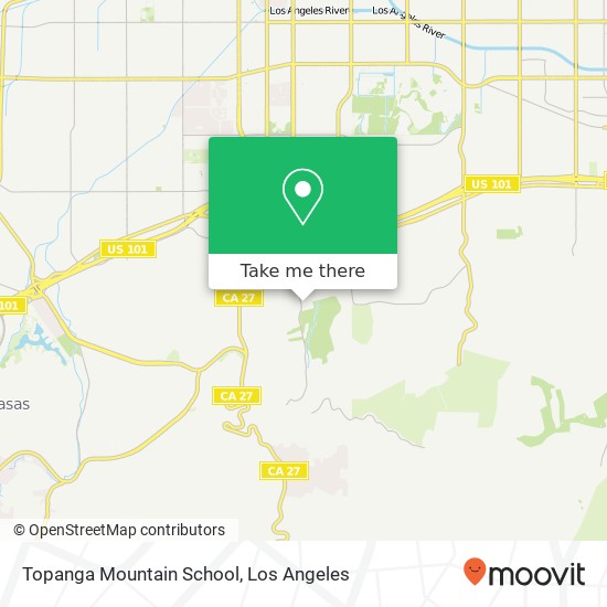 Mapa de Topanga Mountain School