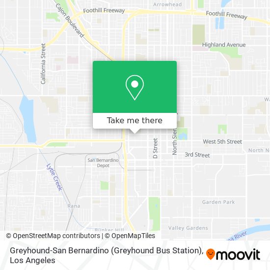 Greyhound-San Bernardino (Greyhound Bus Station) map