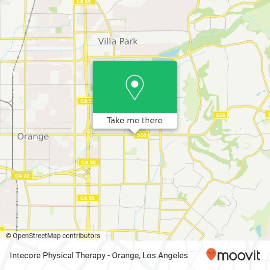 Mapa de Intecore Physical Therapy - Orange