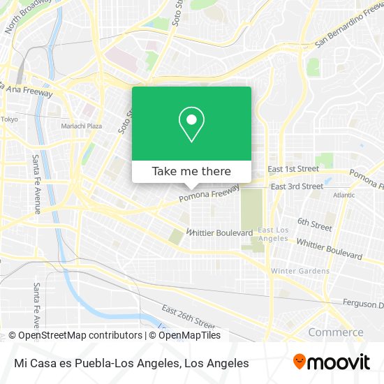 Mi Casa es Puebla-Los Angeles map