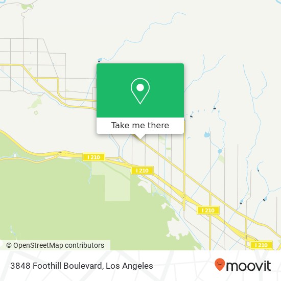 Mapa de 3848 Foothill Boulevard
